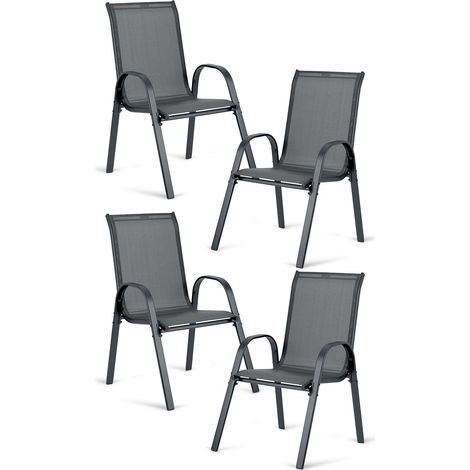 Juego de 4 sillas de jardín textiles Sofotel SO-980 (1/5)