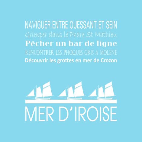 Tableau sur toile mer d'Iroise glacier 30x30 cm - Impression sur Toile Murale Décorative - Image imprimée en HD sur Toile - Toile sur Châssis en Bois FSC - Fabriqué en France (1/4)