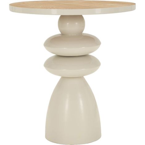 Bout de canapé en métal avec plateau en bois Top 45.5 x 49 cm (1/4)