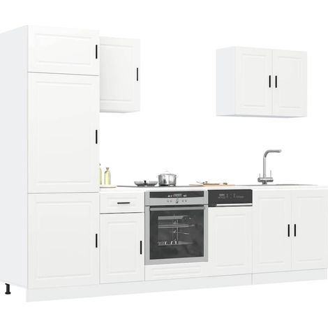 7-tlg. Küchenschrank-Set Porto Weiß Holzwerkstoff (1/5)