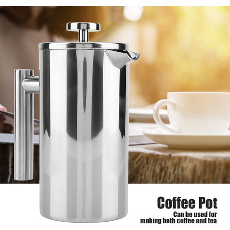 Cafetière à piston en acier inoxydable à double paroi avec filtre (1000 ml) (1/5)