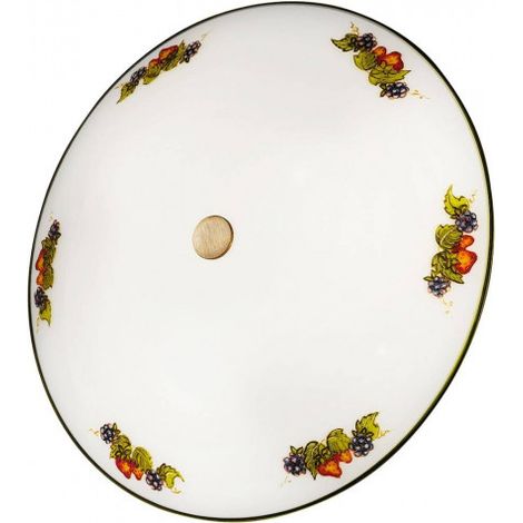 Kolarz NONNA - Plafonnier affleurant à motifs en verre de style cottage, laiton antique, 4x E27 (1/4)