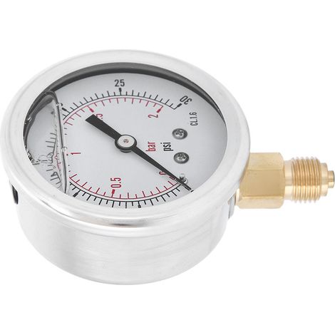 Manomètre à vide radial haute précision TS PGG604-2bar Y60 rempli d'huile pour machines (1/5)