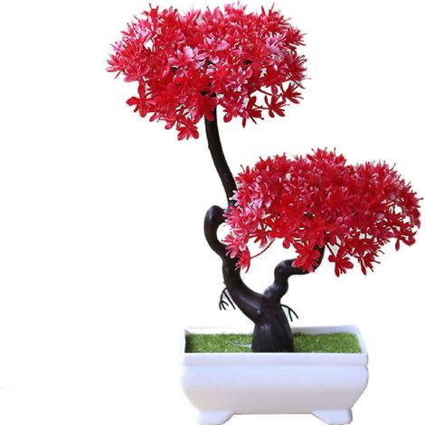 Realistische künstliche Pflanze, pflegeleichter Bonsai aus Kunststoff, Topfpflanze, Dekoration für Zuhause, Hotel oder Garten, Geschenk - 5