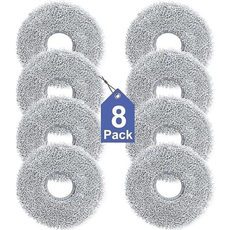 Pack of 8 Wipes for Dreame L10s/L10/L20/X40/L40/X50/L50 Pro Ultra, Xiaomi X20 Pro/Max, Ecovacs Deebot T30 Pro OMNI, T30S Pro A (1/4)