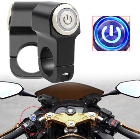 Interrupteur de phare LED pour moto, interrupteur de guidon pour véhicule électrique, projecteur, klaxon, interrupteur à bouton-poussoir en alliage d'aluminium