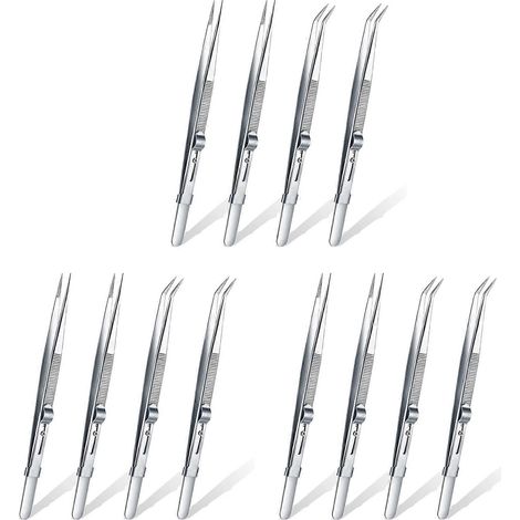 Set mit 12 ESD-Antistatik-Präzisionslötpinzetten für industrielle Elektronik, ideal für Schmuckherstellung und andere Bastelarbeiten. (1/5)