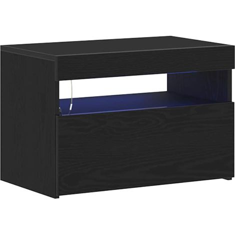 Maison Exclusive - Nachttisch Schwarz Eichen-Optik 60 x 35 x 40 c