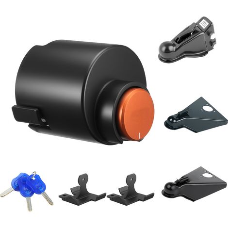 Mophorn Lucchetto per Rimorchio, Compatibile con Attacchi da 50,6 e 58,6 mm, Serratura per Gancio di Traino con 3 Chiavi, Resistente a Effrazioni e Corrosione Adatto a Giunti a Sfera con Bordo Piatto (1/5)