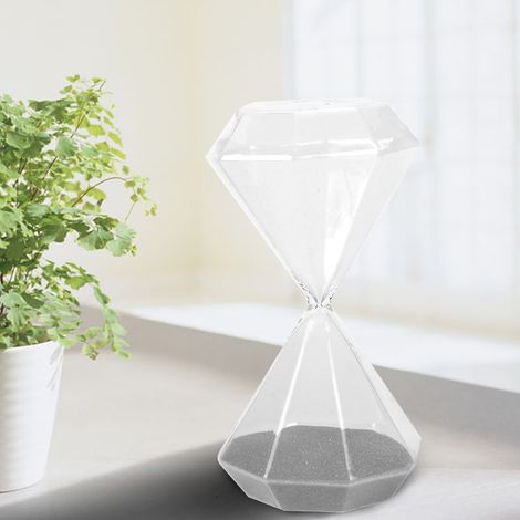Sablier en forme de diamant de 15 minutes, décoration de bureau, cadeau d'anniversaire (1/5)