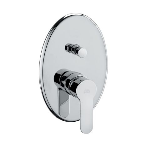 Miscelatore monoc. incasso doccia con deviatore linea blu cromo