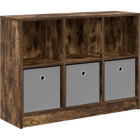 vidaXL Sideboard with Drawer Smoked Oak 88.5 x 27.5 x 63.5 cm