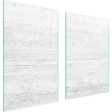 GLASSCHUTZPLATTE FÜR KÜCHE 65x52 HOLZ (1/5)