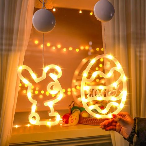 Easter Bunny LED String Lights Warm White – Ambient Decorative Lights Indoor Outdoor (1/5)