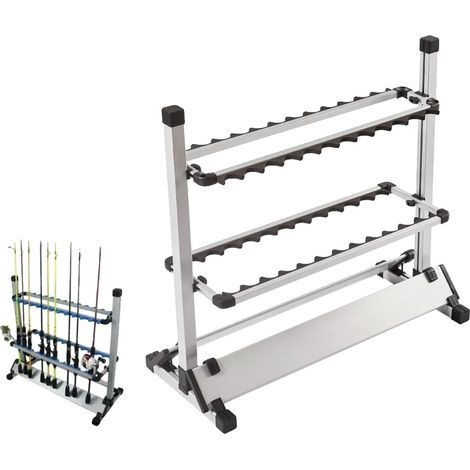 Soporte para cañas de pescar, con capacidad para 24 cañas, diseño independiente, otros (1/2)