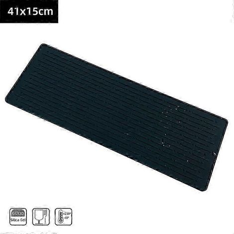 Tapis d'égouttage en silicone pour la vaisselle, grand format, pour plan de travail, évier ou autre usage, outil de cuisine (1/5)