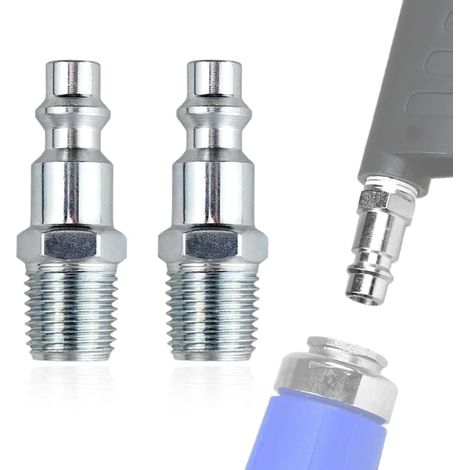 WUY Accessoires de compresseur pneumatique,Deux raccords rapides pour air comprimé, filetage mâle NPT 1/4", norme américaine, adaptés aux compresseurs et outils pneumatiques. - (1/5)