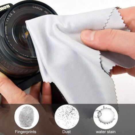 Lot de 20 chiffons en microfibre pour lunettes, 15 x 15 cm – non pelucheux – pour nettoyer lunettes, écrans LCD, lentilles, appareils photo et téléphones portables (1/4)
