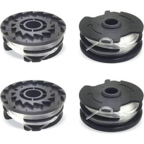 Ersatzspulen Trimmerfaden für LIDL Parkside, Ersatz-Nylonfaden für LIDL Parkside Rasentrimmer, PRTA 20-Li A1, B2, C3, PRT 550 A1, A3, PRT 300 A1 Trimmer – 2 x 4 m, 1,6 mm (1/4)