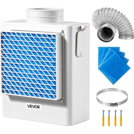 VEVOR Kit Ventilation de Seche-linge 3 en 1 avec Tuyau deEchappement 1,5 m Compatible Orifice 99 mm, Convient Diverses Secheuses Interieures, pour Appartements, Camping-cars, Reservoir Eau Non Inclus (1/5)