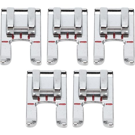 5Pcs Satin Stitch Foot Stainless Steel Multifunctional Household Sewing Machines Accessories (1/5)