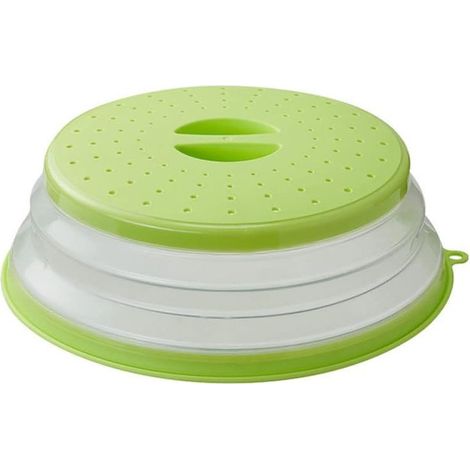 Protection anti-éclaboussures pour micro-ondes avec évent pour aliments, gadget anti-éclaboussures, pour fruits et légumes, couvercle pour assiette à micro-ondes, compatible lave-vaisselle (jaune) (1/5)