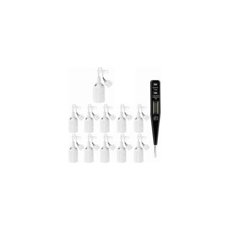 Houhence – Confezione da 11 portalampade E27 bianchi – 250V 4A con cavo – Plastica di alta qualità – Compatibile con lampadine a LED e alogene – 11 pezzi – Crezuo