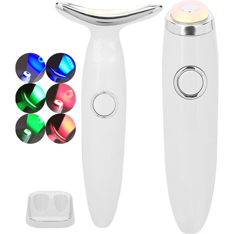 Massageur 2-en-1 Yeux et Cou Anti-Rides, Vibrations, Raffermissant et Liftant, Soin des Contours des Yeux et de la Nuque, Appareil de Massage Facial et Cervical (1/5)