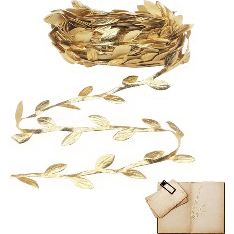 10 m Guirlande de feuilles artificielles en forme de vigne dorée (1/5)