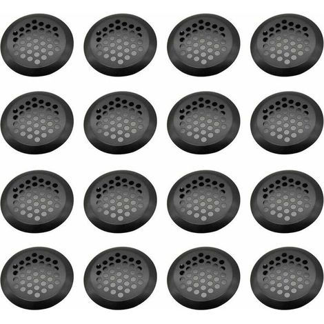 Grille Ventilation Inox Ronde, 16 Pièces Maille Trou D'aération, Acier Inoxydable Grille D'aération Trou, Grille D'évacuation Ventilation, pour Armoire Cuisine, Meubles, Armoire à Chaussures(3 (1/4)