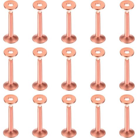 Lot de 50 rivets et fraises en cuivre de 10 × 3,3 × 19 mm pour ceintures, portefeuilles, colliers, produits en cuir, loisirs créatifs