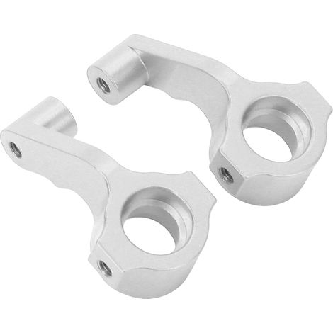 Accessoire porte-moyeu de direction compatible avec les voitures RC 2WD de la série ECX (échelle 1/10), couleur argent. (1/5)