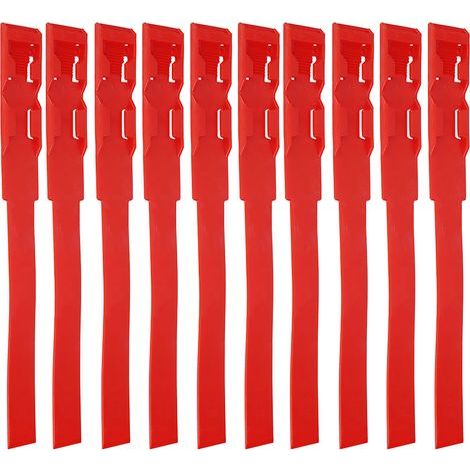 10 pièces d'identification colliers d'identification bandes vache bétail marquage anneau fournitures, pour le bétail de ferme, rouge (1/5)