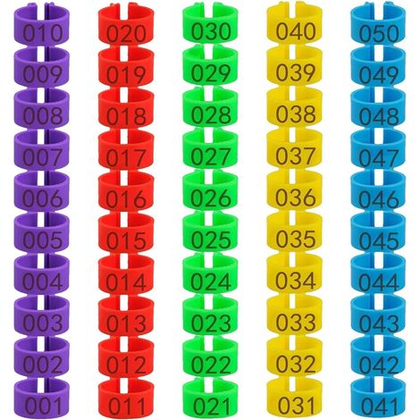 Étiquettes numérotées pour pattes de poulet, bagues d'identification numérotées pour poulets, canards et volailles. (1/5)