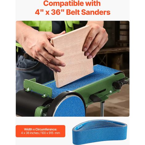 Bande Abrasive - 100 x 915 mm - Bande de Ponceuse 2 de Chaque (1/5)