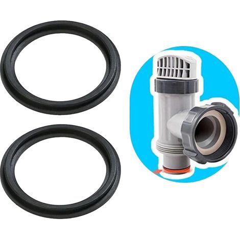 Juntas tóricas, material de goma, 2,25 pulgadas de diámetro, compatibles con escaleras de piscina Intex, cantidad: 2 piezas, anillo de sellado de repuesto (1/5)
