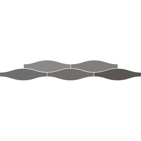 Carrelage Faience murale Rio gris Brillant 7.5x30 cm (1/2)