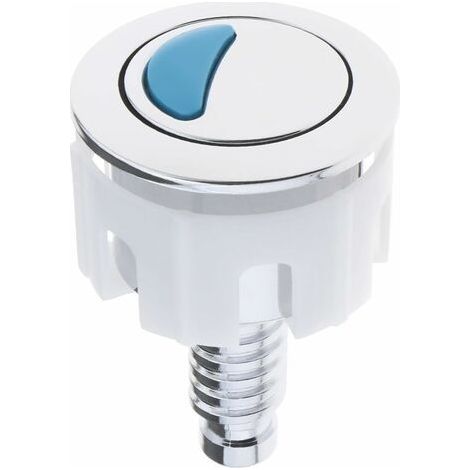 Bouton de Chasse d'eau Double Bouton Poussoir Rond en ABS Chromé Accessoires Remplacement de Toilette pour Salle de Douche Salle de Bain Toilette (1/4)