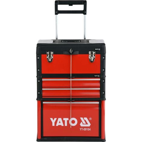 YATO YT-09104 - Maletín de Herramientas con Ruedas (4 módulos, 78 piezas) - Juego Completo Profesional