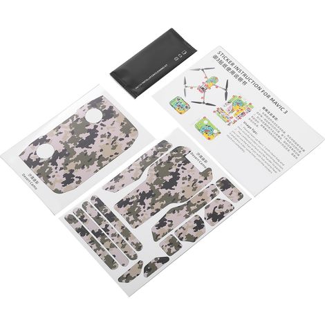Wiederverwendbare, dekorative Aufkleber aus wasserfestem PVC mit Wüstentarnmuster für DJI Mavic 3 Drohnen (1/5)