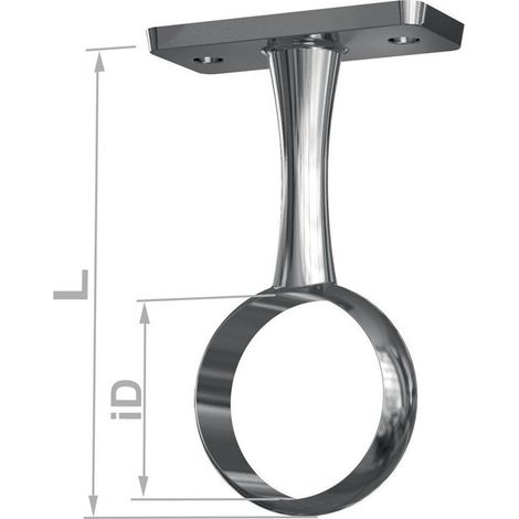 Soporte central 11131 Fundición inyectada de zinc, color plateado, diámetro 20 mm PG
