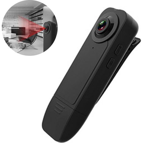 Caméra Corps Mini - Enregistreur Vidéo 1080P Portable avec Clip - Vision Nocturne IR - Détection de Mouvement - Batterie Rechargeable 1000 mAh - Pour Sécurité Personnelle, Maison, Bureau, Vélo, Voitur (1/5)