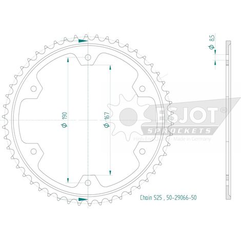 Couronne - 525 - 50 dents (1/2)