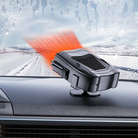 Ventilateur Chauffant USB Portable - Chauffage et Rafraîchissement - 3 Vitesses - Angle Large 70° - Pour Voiture Camion SUV - Alimentation Micro-USB - 1 Pièce (1/4)