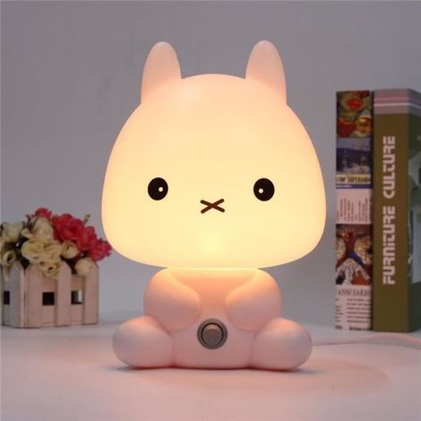 LED-Nachtlicht mit Panda-Motiv, niedliche Schreibtischlampe für Kinder, EU-Panda-Hase (1/4)