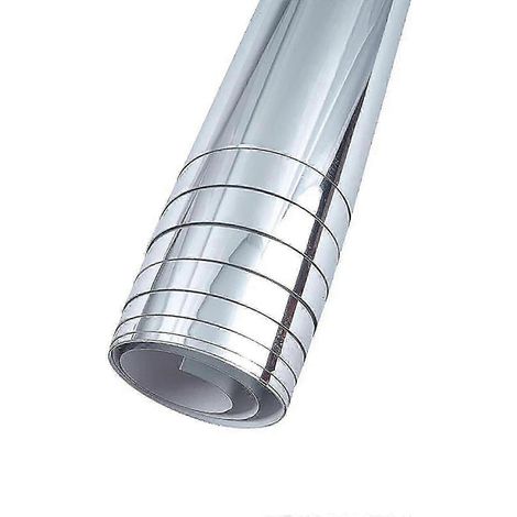 Rouleau de miroir flexible auto-adhésif feuille d'aluminium 50 cm x 200 cm pour la décoration murale de la maison (1/3)