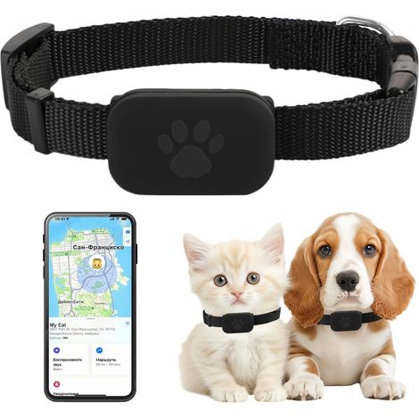 Traceur GPS Pour Animaux - Étanche IP67 - Autonomie Jusqu'à 12 Mois - Compatible Chat Et Chien - Avec Collier Réglable En Nylon - 1 Pièce