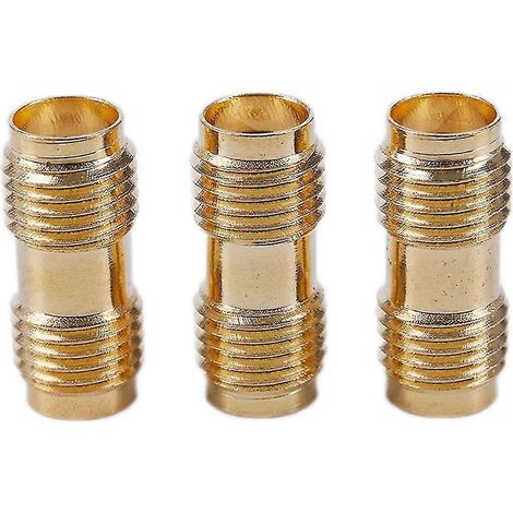 3x Gold RF-Stecker SMA-Buchse auf SMA-Buchse für Zweiwegfunkgeräte SMA-F auf SMA-F Antennenadapter