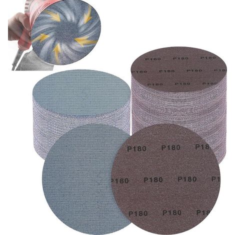 225mm Abrasive Discs, 25 Pieces, Ceramic Mesh, Hook and Loop Backing, 180 Grit, for Grinding and Polishing Wood and Metal (1/5)