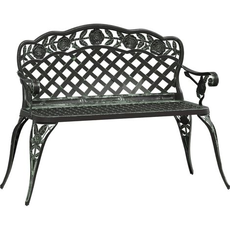 Maison Exclusive - Gartenbank 108 cm Aluminiumguss Grün